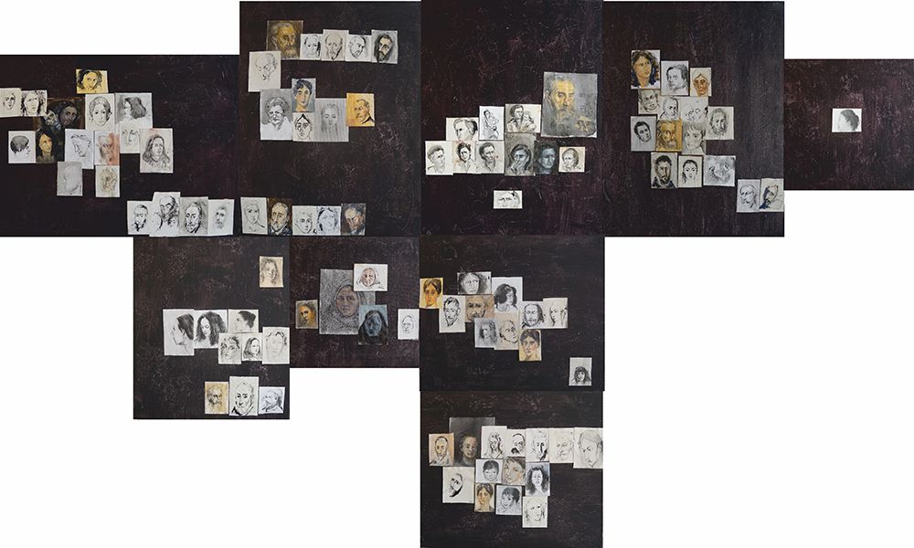 Genealogy. 2015 Mixed media on canvas 350 X 210, composition