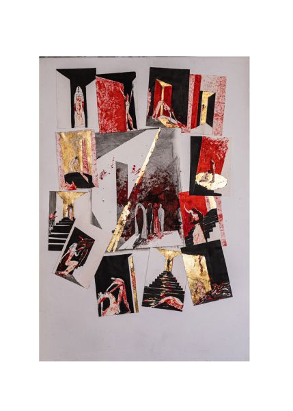 ORESTEIA. 2019 Collage on paper 100 X 70 cm.