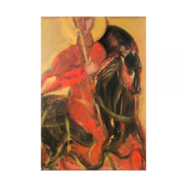 Saint George. Oil on canvas 75 X 55 part IV of composition