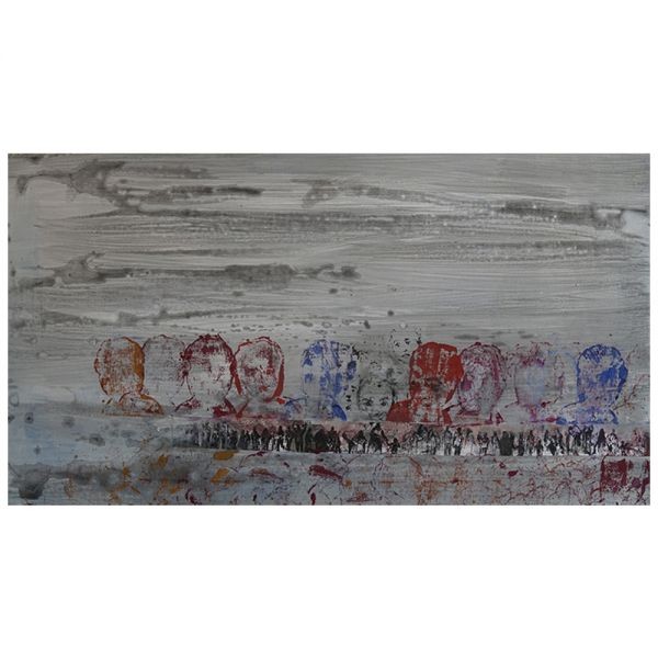 Marches. 2015 Mixed media on canvas 93 X 49