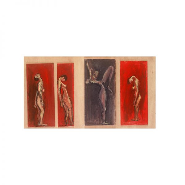 Women. 1999 Oil on cardboard 52 X 27